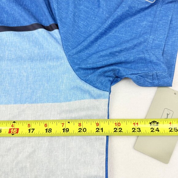 PGA Tour Men's Blue Polo Shirt Size Large Moisture Wicking Stretch UPF 50 NWT - Picture 8 of 9